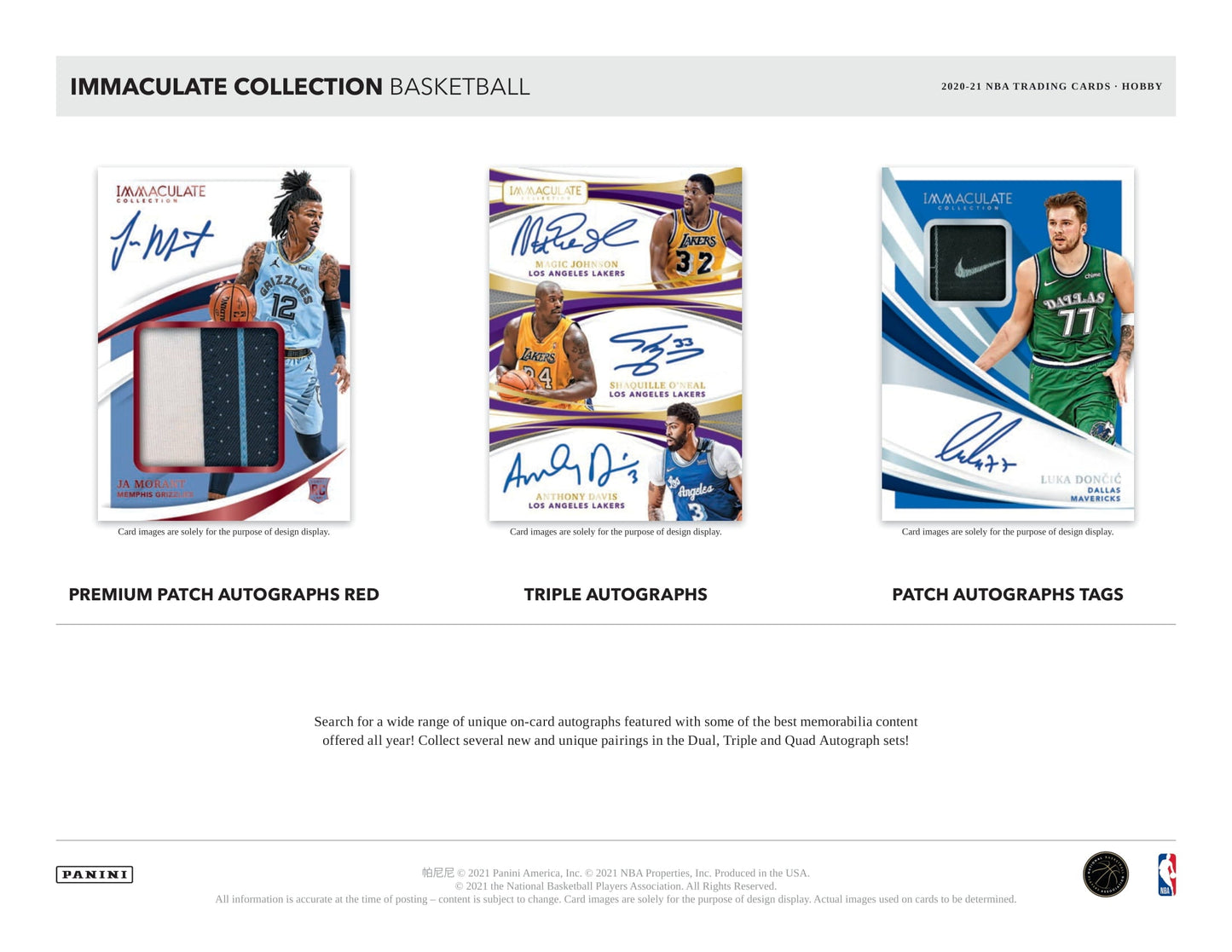 Offer For 2020-21 Panini Immaculate Collection Basketball Hobby RufajBuy
