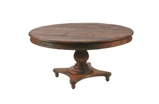 Trinidad Solid Reclaimed Wood 60" Round Dining Table in Multi-Color